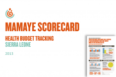 Sierra Leone Health Budget Tracking Scorecard 2013