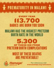 MamaYe Infographic on Prematurity in Malawi 2016