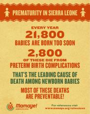 MamaYe Infographic on Prematurity in Sierra Leone 2016