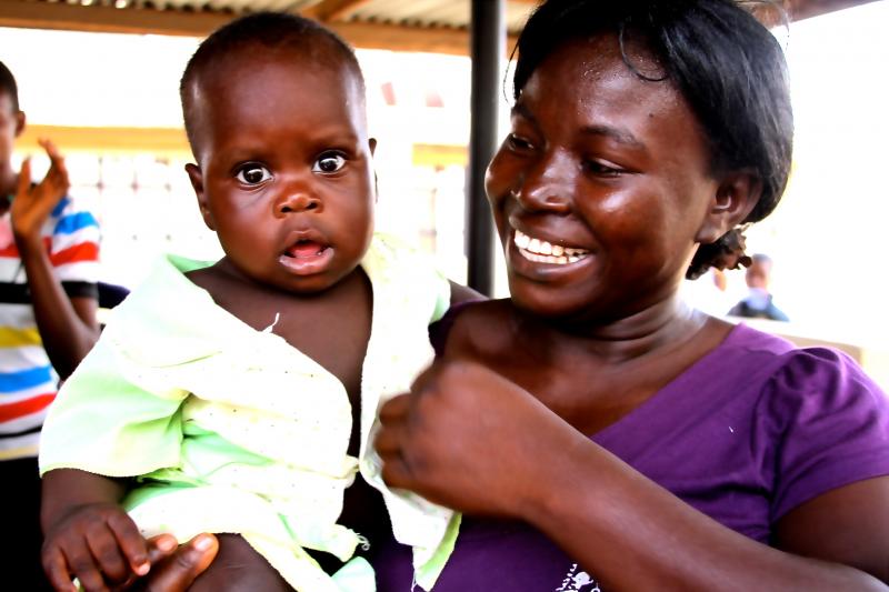 Nigerian mother and baby