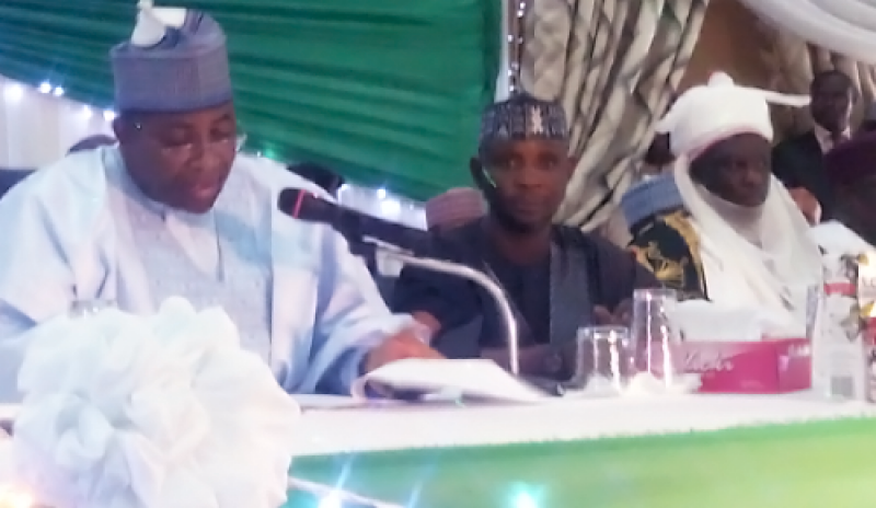 Bauchi State Governor, Mohammed Abubakar, during the launch of his five-point agenda.