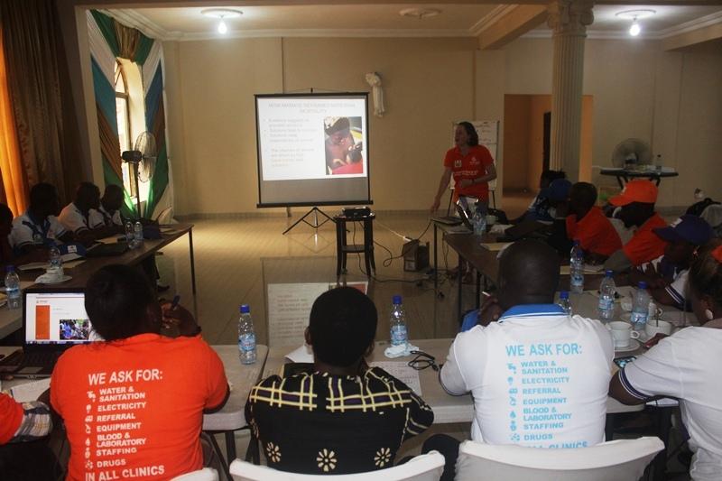 Activists at MamaYe Workshop in Sierra Leon