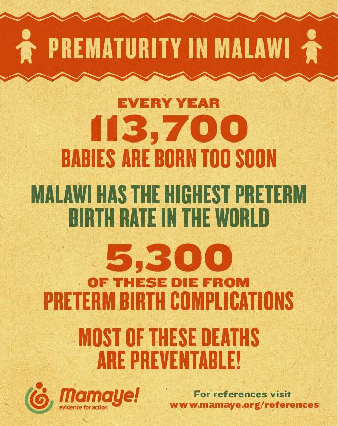 MamaYe Infographic on Prematurity in Malawi 2016
